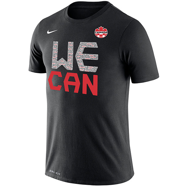 Canada we can jersey football uniform men's casual tops sport black shirt 2022